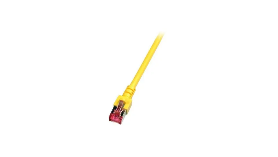 ⁨Patchcord SFTP 0,5m Cat.6 LSZH żółty⁩ w sklepie Wasserman.eu