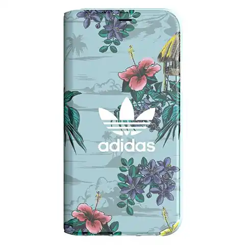 ⁨Adidas Booklet Case Floral iPhone X/XS szary/grey 30927⁩ w sklepie Wasserman.eu