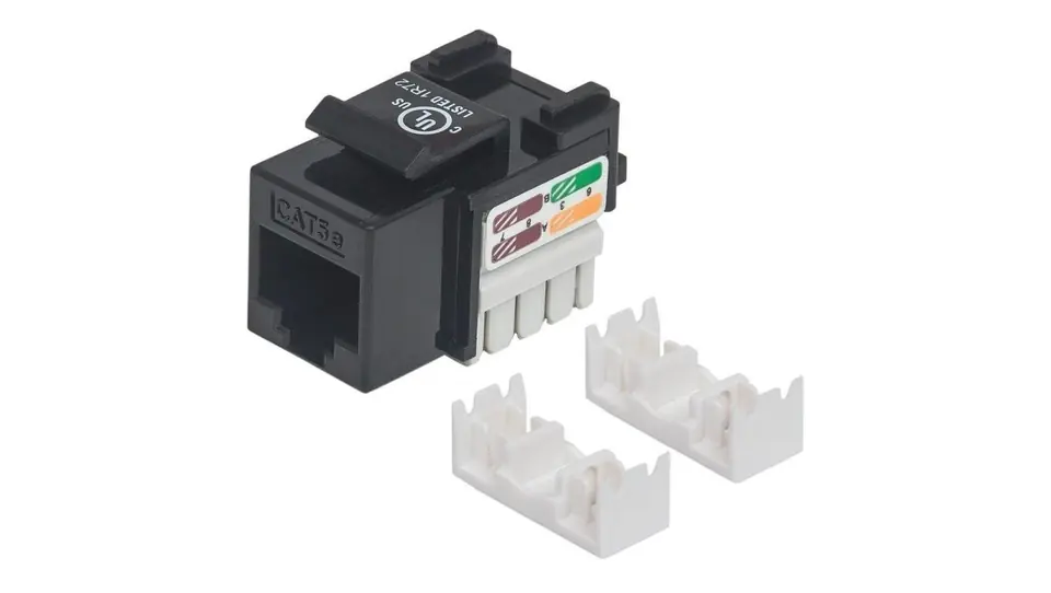 ⁨Moduł Keystone RJ45 UTP Cat5e Czarny Punch-Down⁩ w sklepie Wasserman.eu