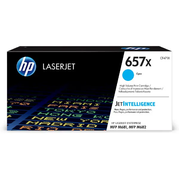 ⁨HP oryginalny toner CF471X, HP 657X, cyan, 23000s, high capacity⁩ w sklepie Wasserman.eu
