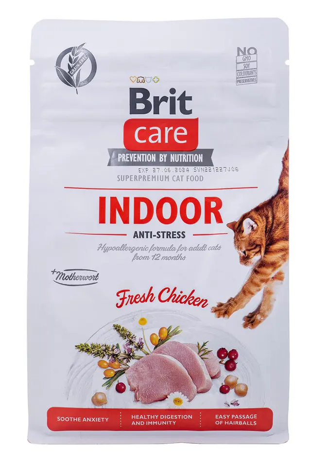 ⁨BRIT Care Grain-Free Adult Indoor Anti-Stress - dry cat food - 400 g⁩ at Wasserman.eu