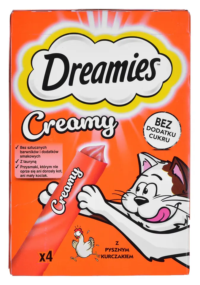 ⁨DREAMIES Creamy Chicken - cat treats - 4x10 g⁩ at Wasserman.eu