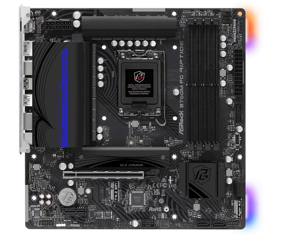 ⁨Asrock B760M PG Riptide Intel B760 LGA 1700 micro ATX⁩ at Wasserman.eu