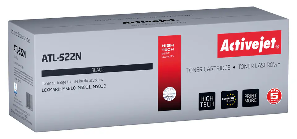 ⁨Activejet ATL-522N toner (replacement for Lexmark 52D2000; Supreme; 6000 pages; black)⁩ at Wasserman.eu