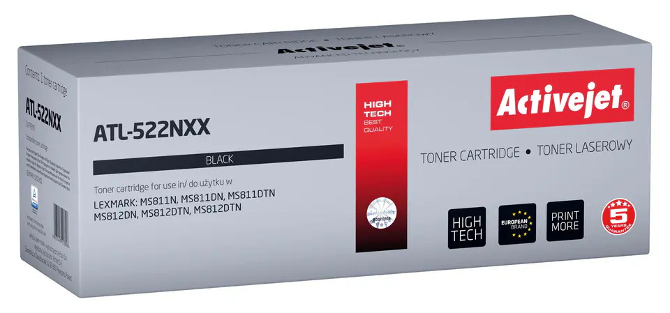 ⁨Activejet ATL-522NXX toner (replacement for Lexmark 52D2X00 (522X); Supreme; 45000 pages; black)⁩ at Wasserman.eu