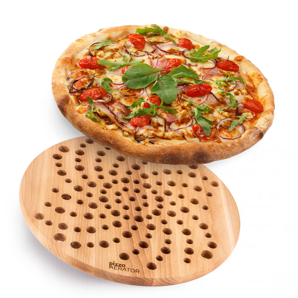 ⁨Pizza Aerator Deska do Serwowania Pizzy Drewniana⁩ w sklepie Wasserman.eu