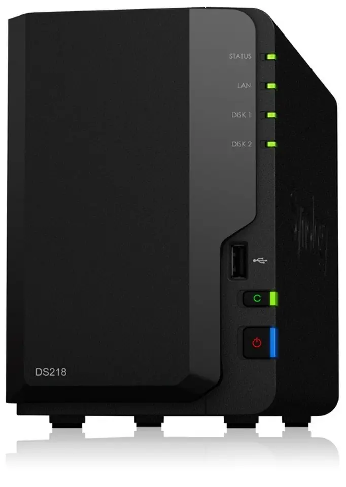DS218 2x0HDD 2GB 4x1.4G hz 1xGbE 3xUSB H265 VC-1 at Wasserman.eu
