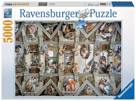 ⁨Puzzle 5000 elementów Freski Kaplicy Sykstyńskiej⁩ w sklepie Wasserman.eu