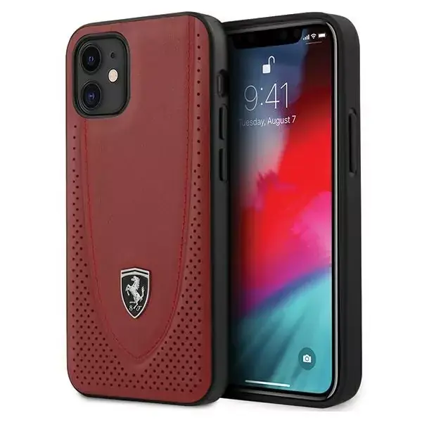 ⁨Ferrari FEOGOHCP12SRE iPhone 12 mini 5.4" red/red hardcase Off Track Perforated⁩ at Wasserman.eu