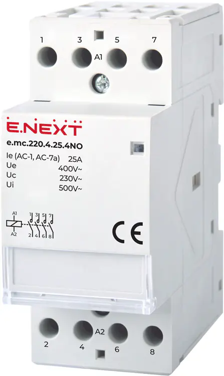 ⁨STYCZNIK MODUŁOWY E.MC.220.4.25.4NO 4P 25A 4NO⁩ w sklepie Wasserman.eu