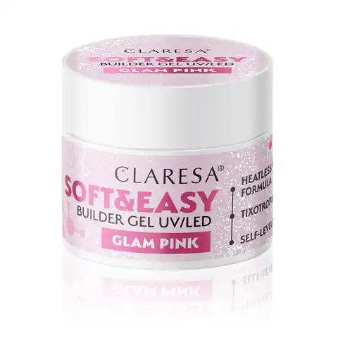 ⁨Claresa żel budujący Soft&Easy glam pink 12 g⁩ w sklepie Wasserman.eu