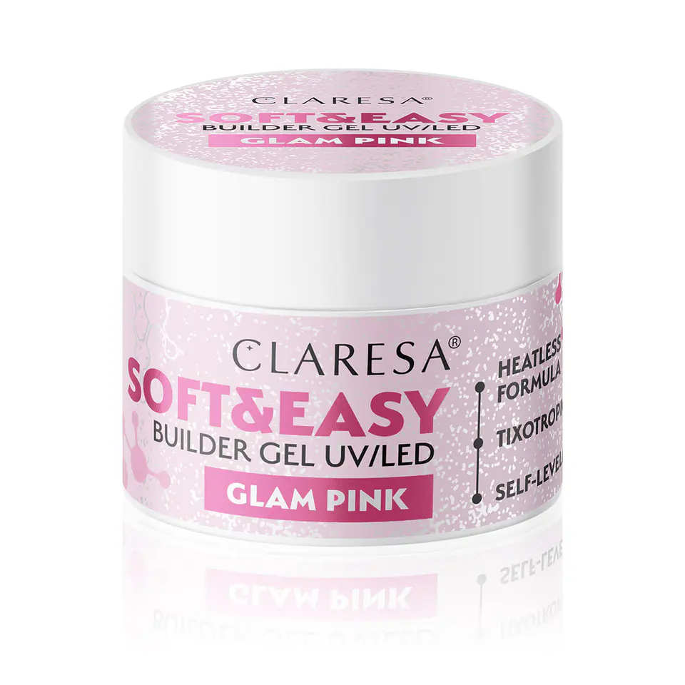 ⁨Claresa żel budujący Soft&Easy glam pink 45 g⁩ w sklepie Wasserman.eu