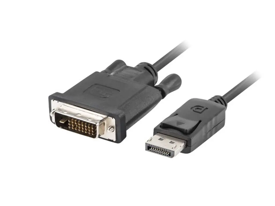 ⁨Kabel DisplayPort v1.2 DVI-D(24+1) 1.8M czarny                  CA-DPDV-10CU-0018-BK⁩ w sklepie Wasserman.eu