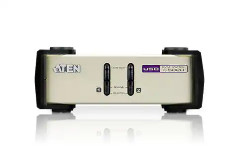 ⁨ATEN 2-Port USB - PS/2 VGA KVM Switch (KVM Cables included)⁩ at Wasserman.eu