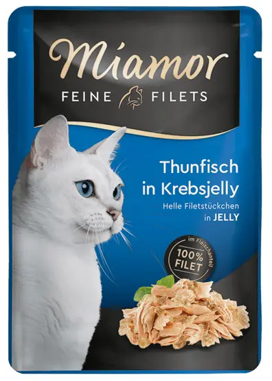 ⁨Miamor Feine Filets Tuńczyk & Galaretka krabowa saszetka 100g⁩ w sklepie Wasserman.eu