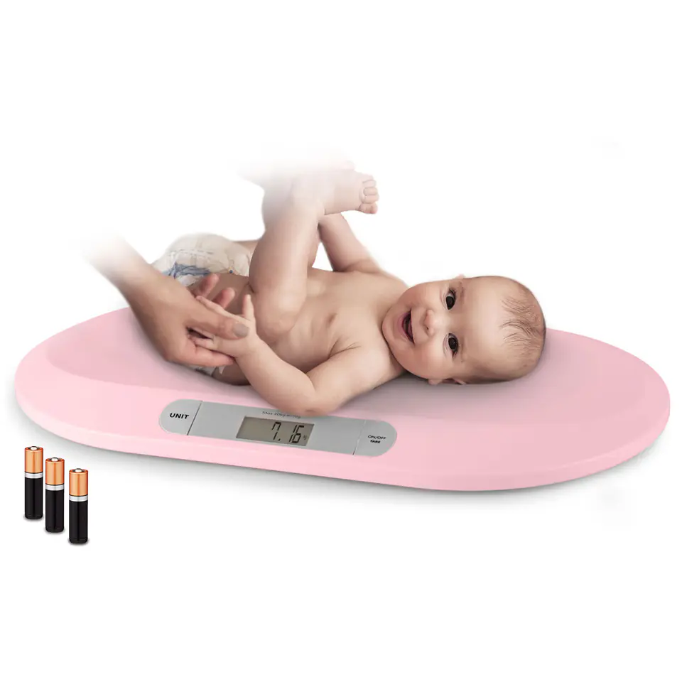 ⁨Waga dla niemowląt elektroniczna BW-144 różowa⁩ w sklepie Wasserman.eu