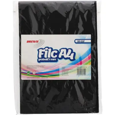 ⁨Filc A4 czarny FC410-10 1mm (10ark.) 682390⁩ w sklepie Wasserman.eu