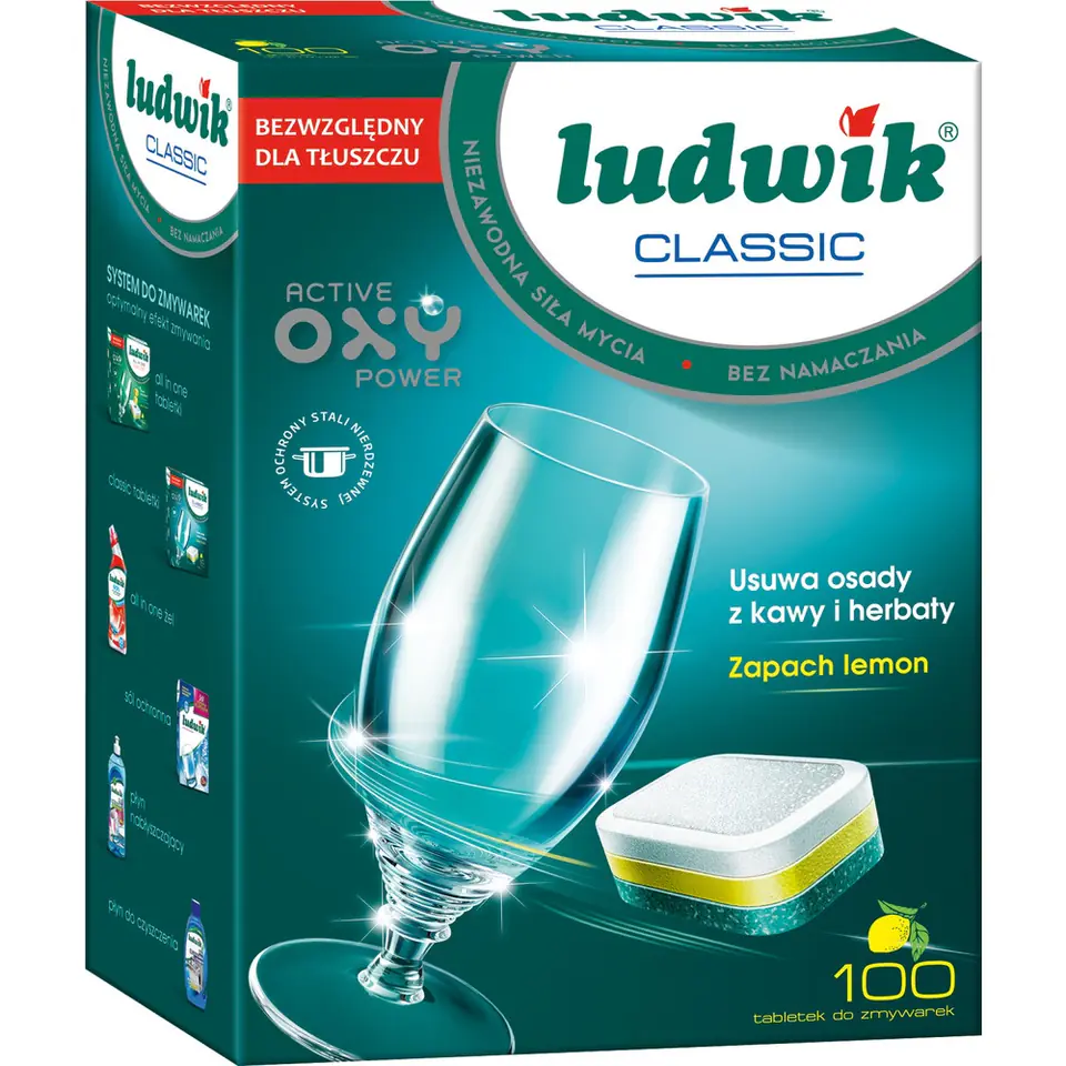 ⁨Tabletki do zmywarki LUDWIK (100szt.) Classic 211683⁩ w sklepie Wasserman.eu