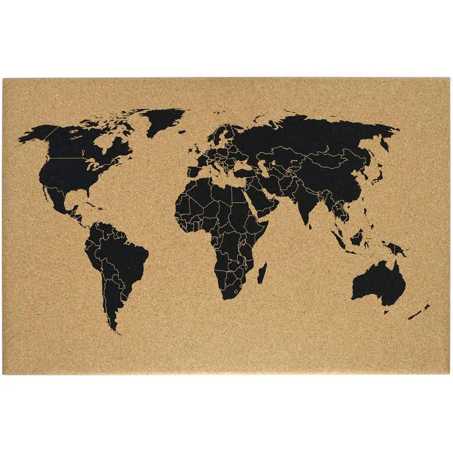 ⁨Tablica korkowa MAPA ŚWIATA 60x40cm TC64BR1 MEMOBOARDS⁩ w sklepie Wasserman.eu