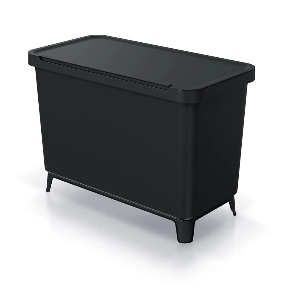 ⁨Kosz na śmieci SYSTEMA - czarny recykling⁩ w sklepie Wasserman.eu