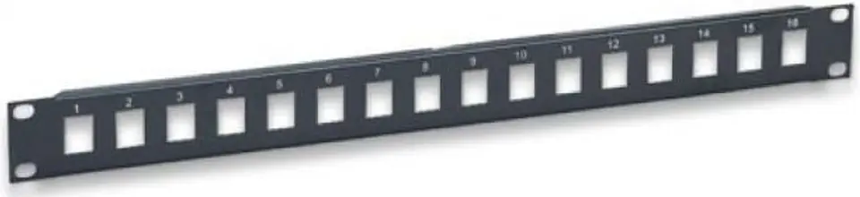 ⁨Patch Panel 16 ports open to Keystone modules⁩ at Wasserman.eu