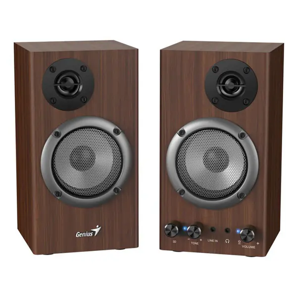 Genius głośniki SP-HF 500B, 2.0, 16W, brązowy, regulacja głośności, drewniane, 40Hz-20kHz w sklepie Wasserman.eu