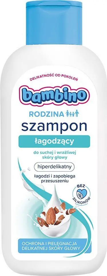 ⁨Bambino Rodzina Szampon łagodzący do suchej i wrażliwej skóry głowy 400ml⁩ w sklepie Wasserman.eu