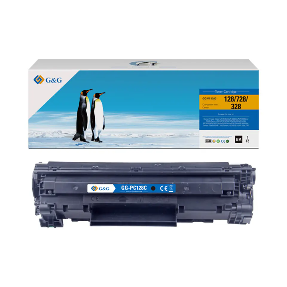 ⁨G&G kompatybilny toner z Canon CRG728, CRG128, CRG328, NT-PC128C, black, 2100s⁩ w sklepie Wasserman.eu