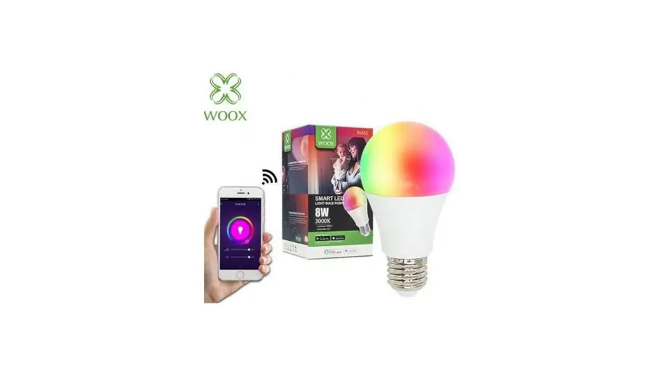 ⁨Woox R9074 Smart Żarówka WiFi LED RGB+CCT 10W E27⁩ w sklepie Wasserman.eu