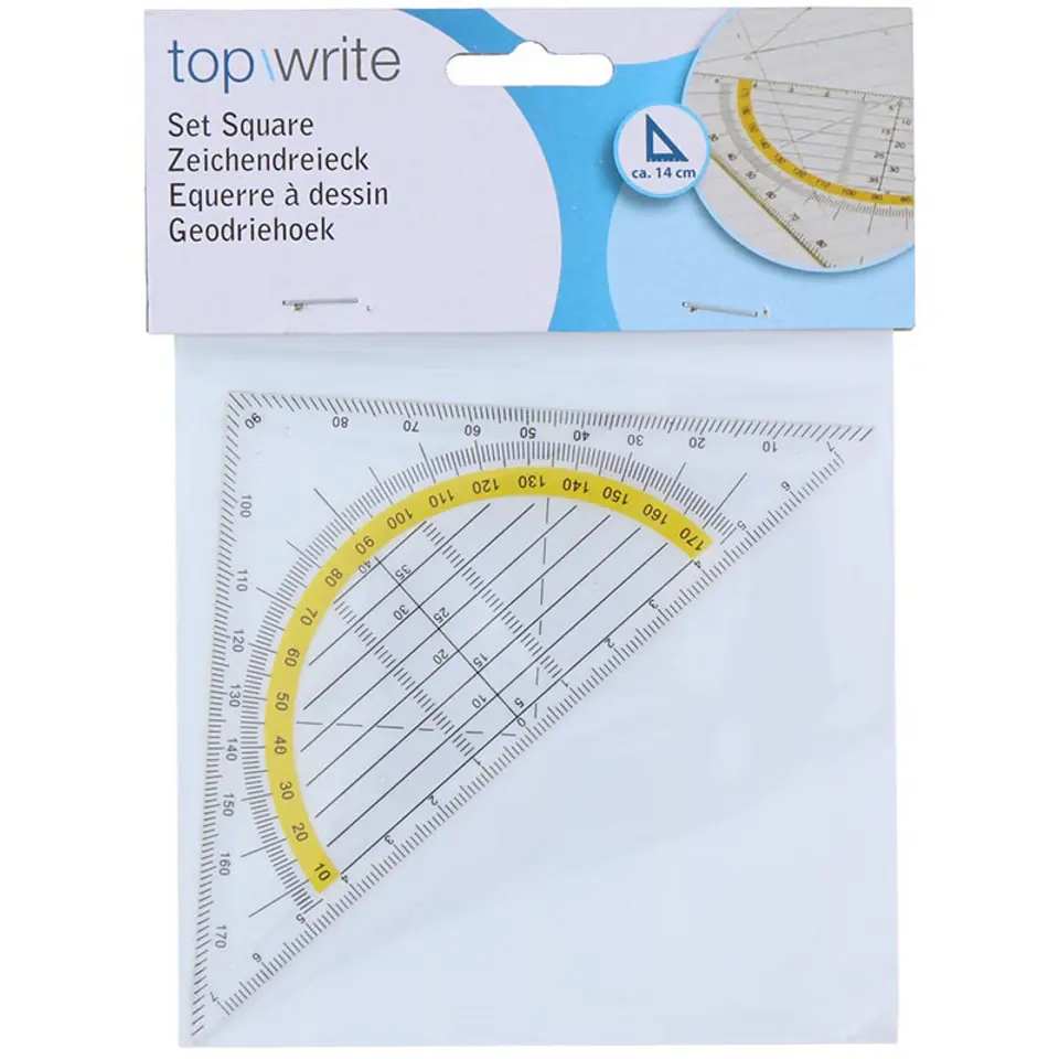 ⁨Topwrite - Trójkąt geometryczny 3w1 14 cm⁩ w sklepie Wasserman.eu