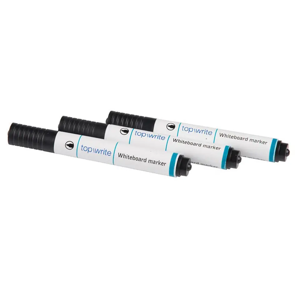 Topwrite - Marker do tablic suchościeralnych 3 szt. (czarny) w sklepie Wasserman.eu