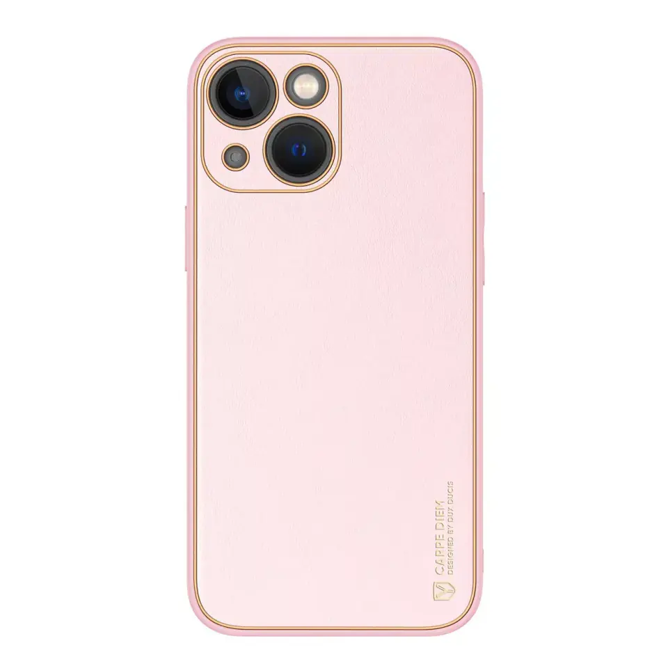 Dux Ducis Yolo etui iPhone 14 Plus elegancki pokrowiec ze skóry ekologicznej różowy w sklepie Wasserman.eu