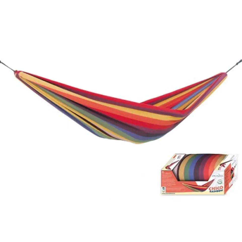 ⁨Chico – Brazilian hammock for children - rainbow⁩ at Wasserman.eu