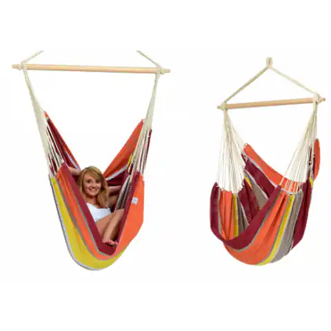 ⁨Swing hanging armchair brasil acerola⁩ at Wasserman.eu