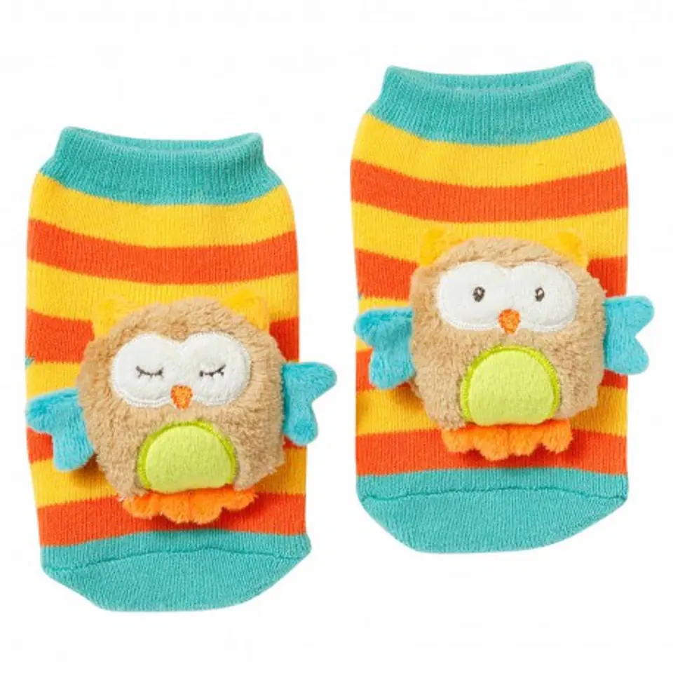 ⁨Rattle socks, owl, from the collection: Sleeping Forest⁩ at Wasserman.eu