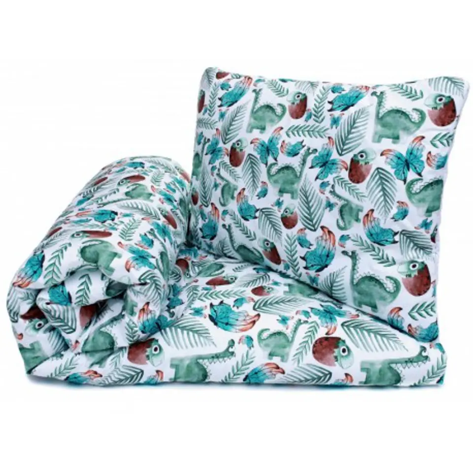 ⁨Bed linen set with filling 80x100 cm dinosaurs⁩ at Wasserman.eu