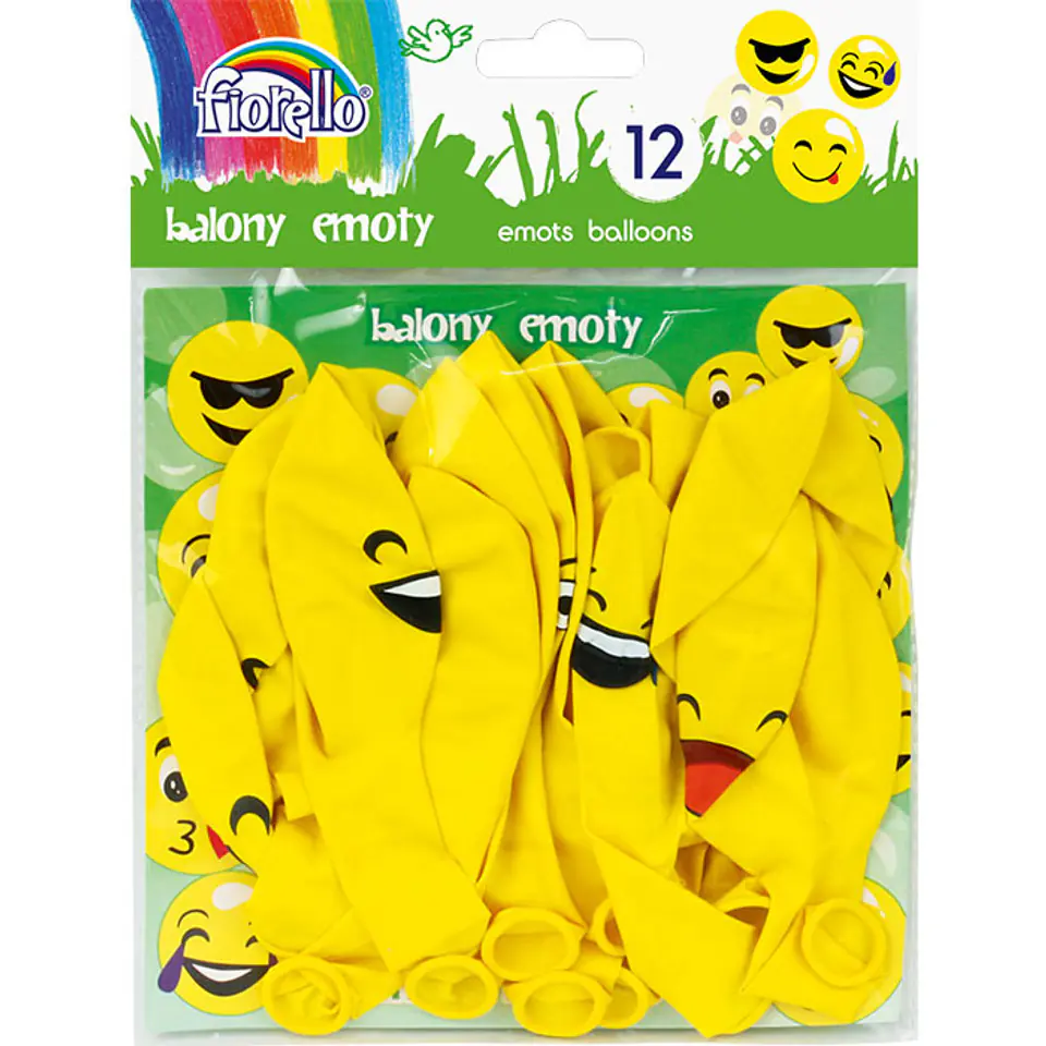 ⁨Balony Emoty Party (12szt.) 170-2328 FIORELLO⁩ w sklepie Wasserman.eu