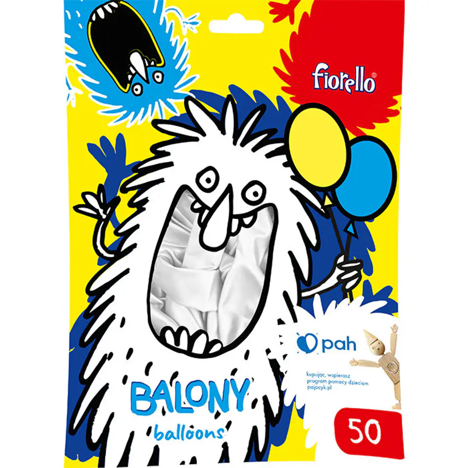 ⁨Balony 12` metalizowane BIAŁE (50szt.) 170-2633 FIORELLO⁩ w sklepie Wasserman.eu
