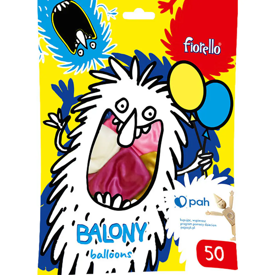 ⁨Balon 10" metalizzowany fioletowy Fiorello100szt.170-2636⁩ w sklepie Wasserman.eu