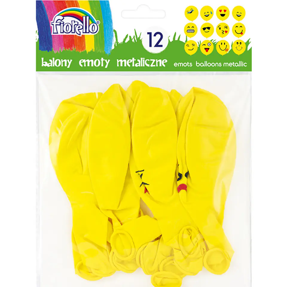 ⁨Balony Emoty Party metaliczne (12szt.) 170-2347 FIORELLO⁩ w sklepie Wasserman.eu
