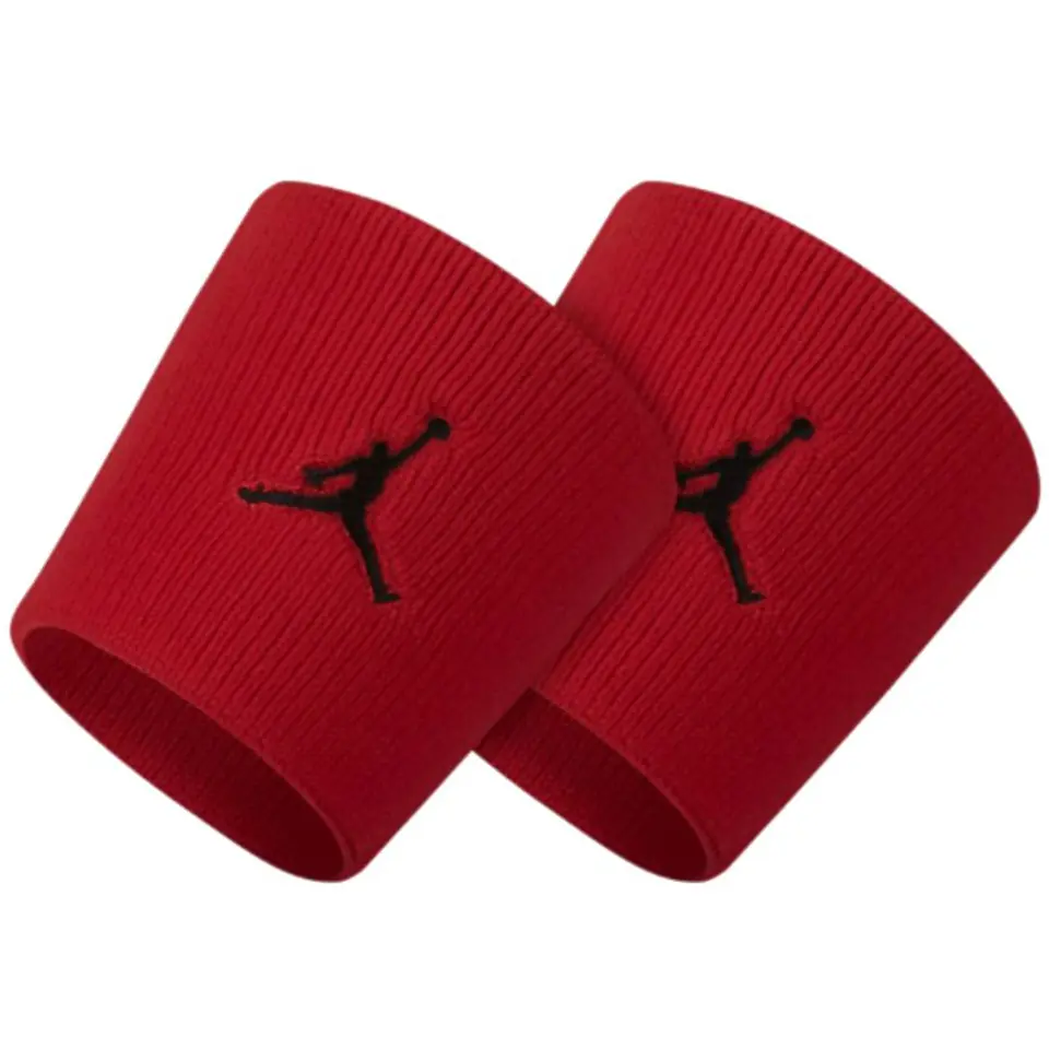 ⁨Opaska Jordan Jumpman Wristbands JKN01 (kolor Czerwony, rozmiar One size)⁩ w sklepie Wasserman.eu