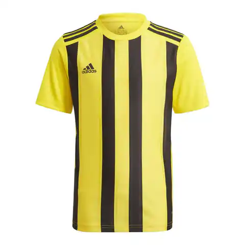 ⁨Koszulka adidas Striped 21 Jsy Y Jr (kolor Czarny. Żółty, rozmiar 176)⁩ w sklepie Wasserman.eu
