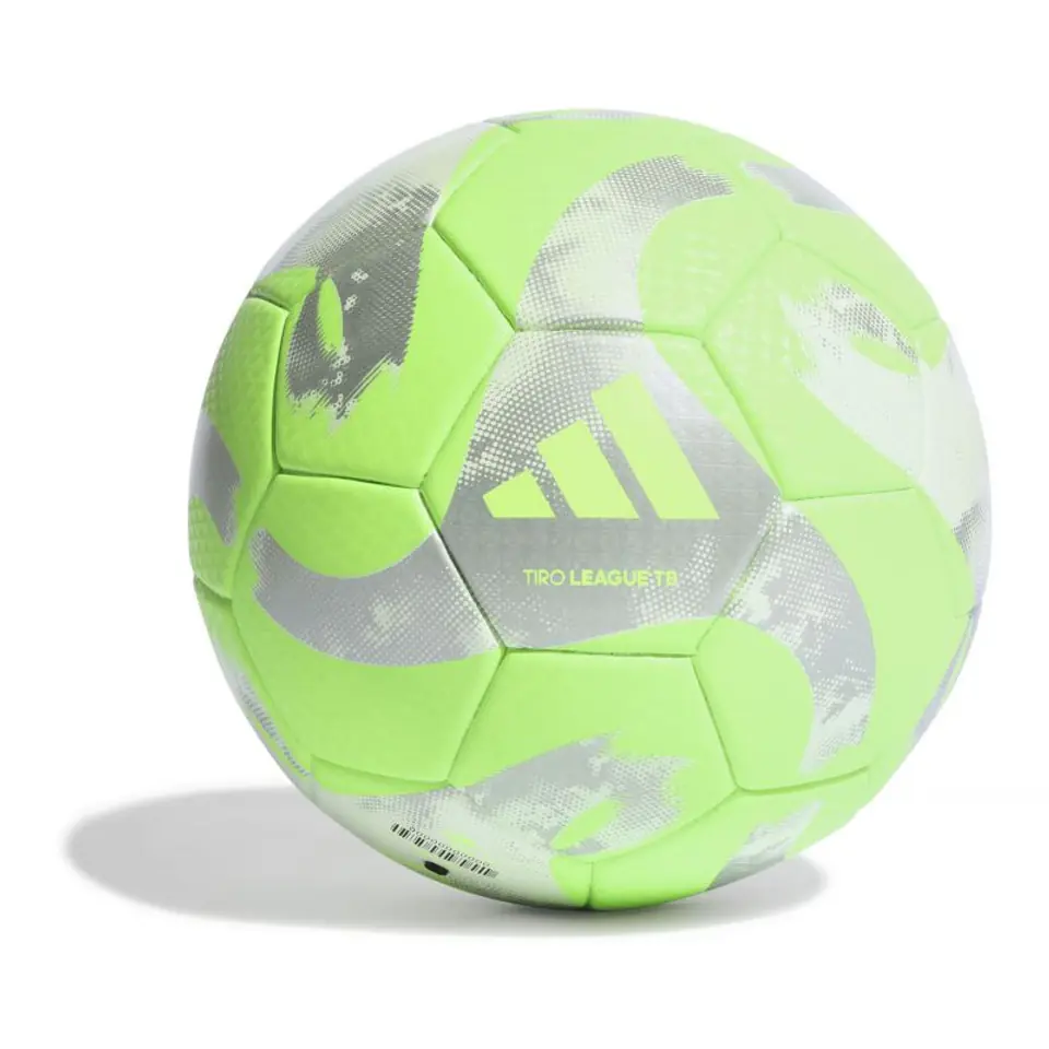 ⁨Piłka nożna adidas Tiro League TB (kolor Zielony. Szary/Srebrny, rozmiar 4)⁩ w sklepie Wasserman.eu
