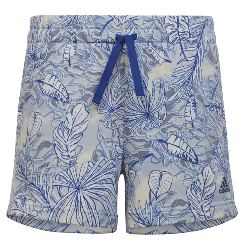 ⁨Spodenki adidas SUM Allover Print Short Jr (kolor Niebieski, rozmiar 164 cm)⁩ w sklepie Wasserman.eu