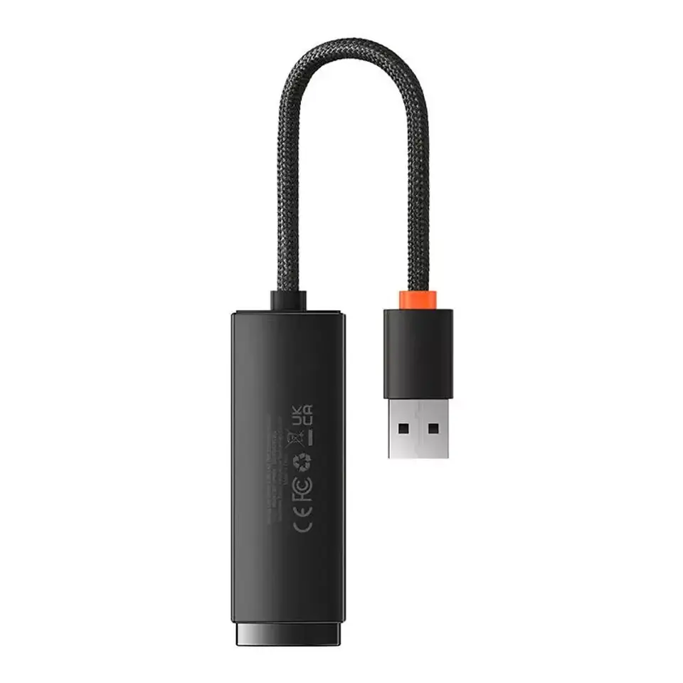 ⁨Baseus Lite Series USB to RJ45 Network Adapter, 100Mbps (Black)⁩ at Wasserman.eu