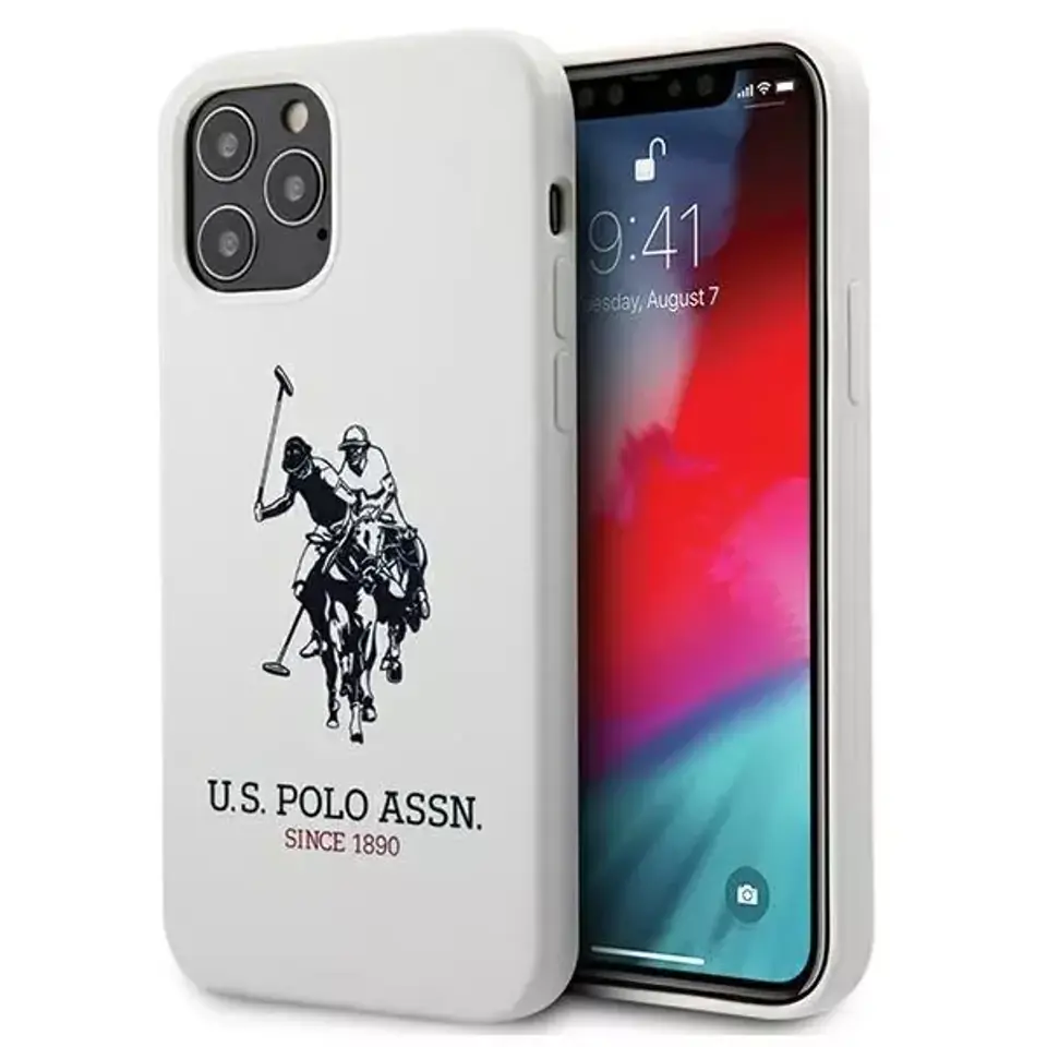 ⁨US Polo USHCP12MSLHRWH iPhone 12/12 Pro 6.1" white/white Silicone Collection⁩ at Wasserman.eu