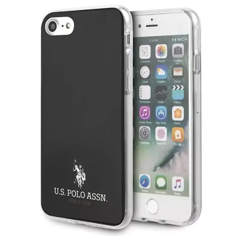 ⁨Etui na telefon US Polo ShinyiPhone 7/8/SE 2020 / SE 2022 czarny/black⁩ w sklepie Wasserman.eu