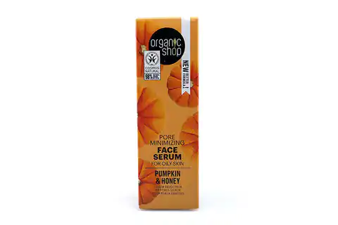 ⁨Organic Shop OS Pore minimizing Face Serum for oily skin Pumpkin and Honey, 30 ml⁩ w sklepie Wasserman.eu