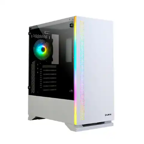 ⁨Obudowa S5 WHITE ATX Mid Tower PC Case RGB fan TG⁩ w sklepie Wasserman.eu
