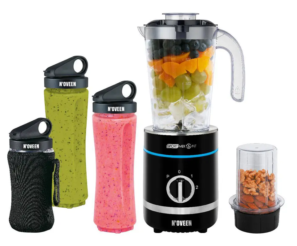 ⁨Blender Noveen Sport Mix & Fit SB2000 Xline Black Kielich⁩ w sklepie Wasserman.eu